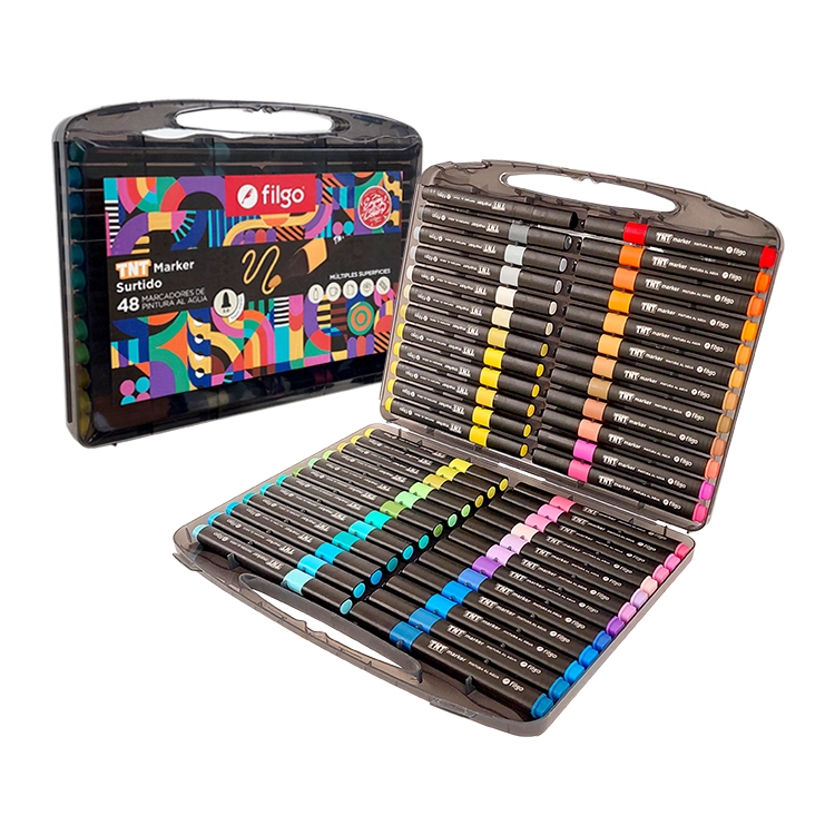 Marcador al Agua Filgo TNT Pintura al agua 3.0 Valija x 48 Art.TNTMKR-EP48-SUR